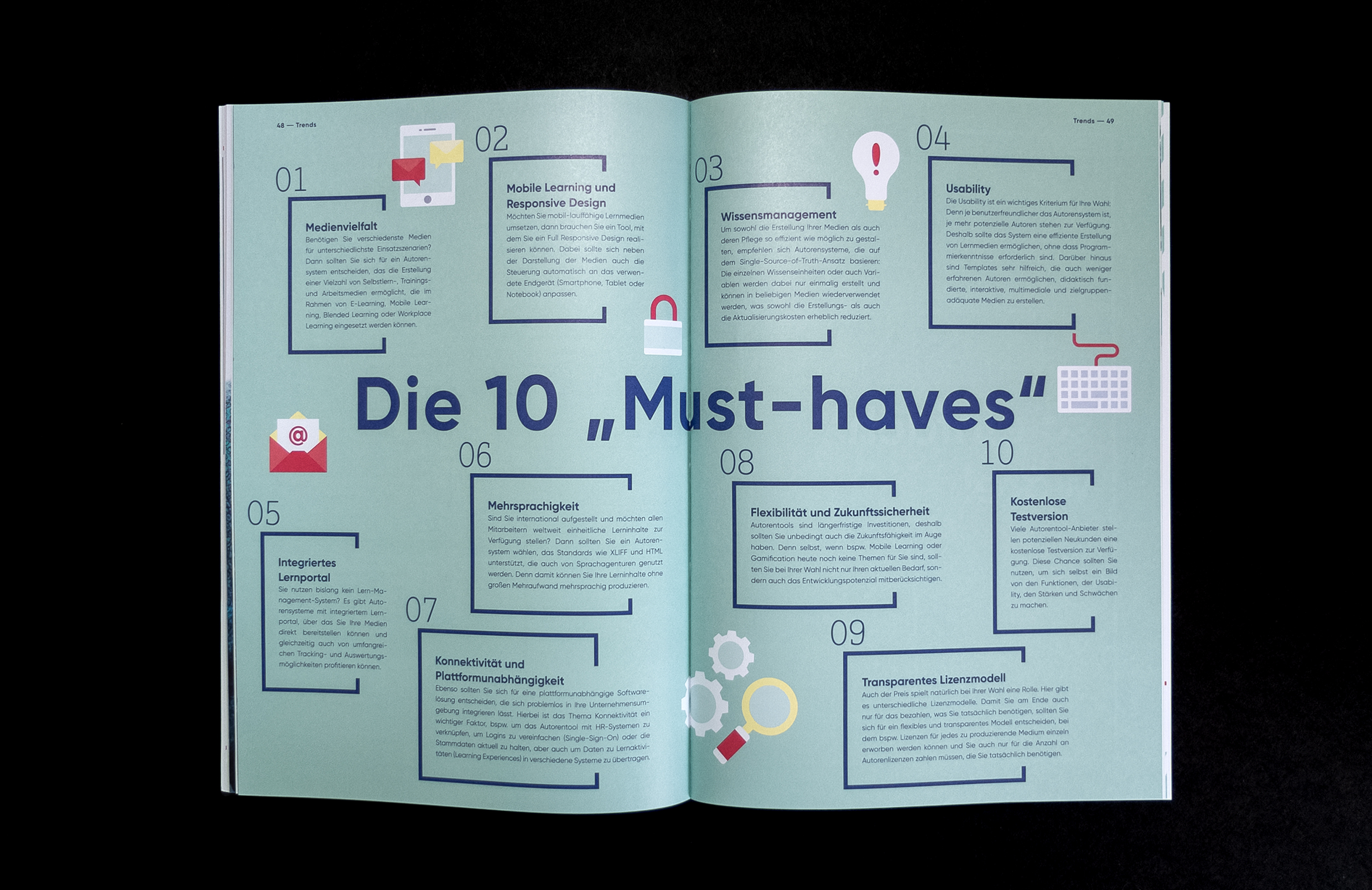 Design einer Textcloud und Illustrationen durch das Design Bureau Spuerinn