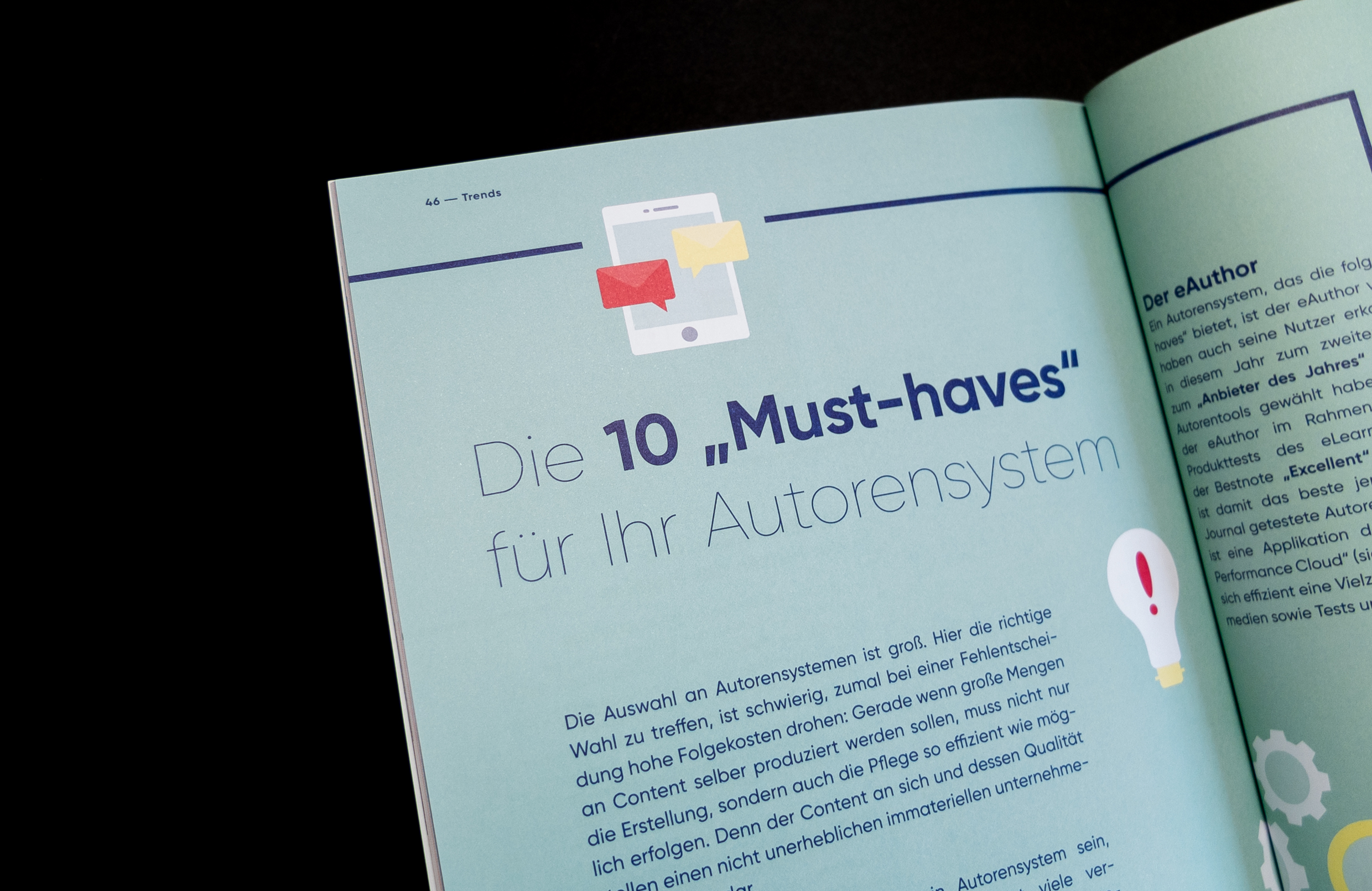 Illustrationen für ein Seitenlayout des Kundenmagazin Blended