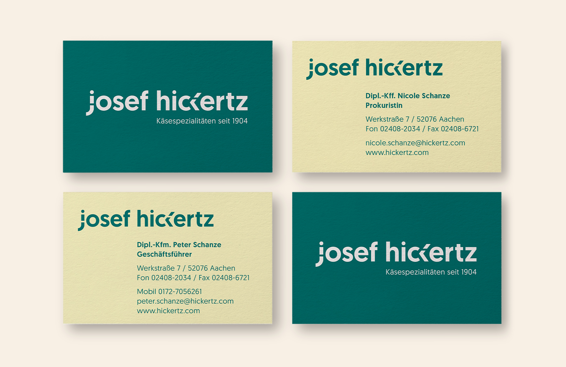Hickertz-Visitenkarten-Team