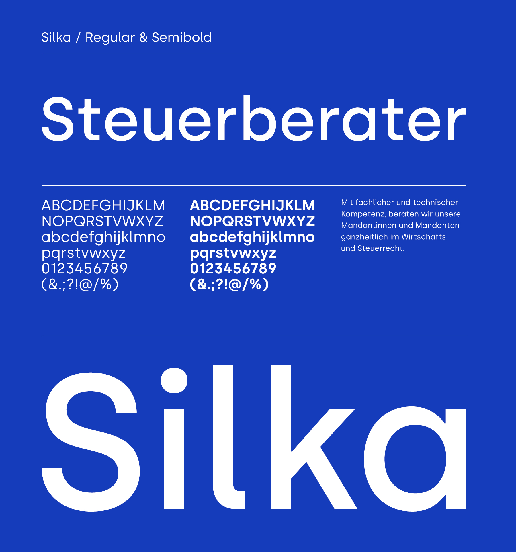 Typografie und Konzept-Silka